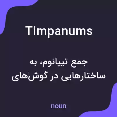 معنی timpanums به فارسی