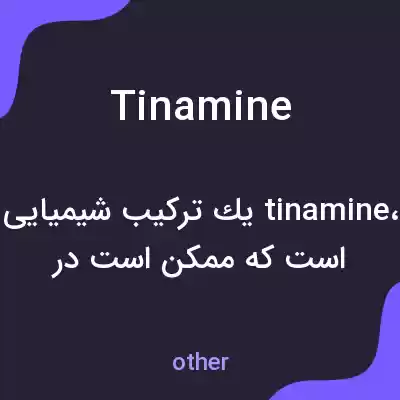 معنی tinamine به فارسی معنی tinamine به فارسی