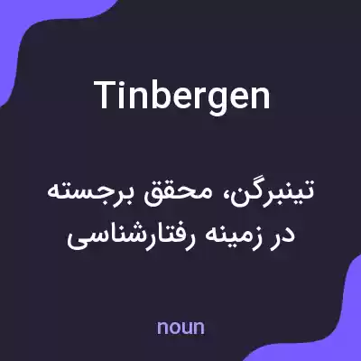 معنی tinbergen به فارسی معنی tinbergen به فارسی