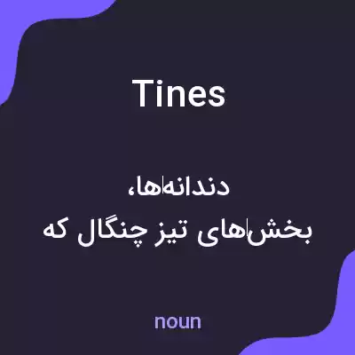 معنی tines به فارسی معنی tines به فارسی