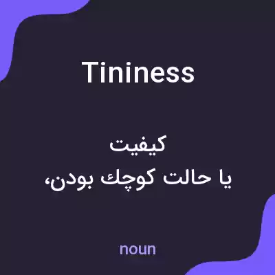 معنی tininess به فارسی معنی tininess به فارسی
