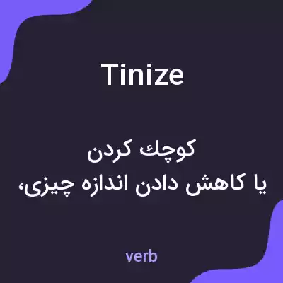 معنی tinize به فارسی