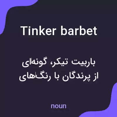 معنی tinker barbet به فارسی