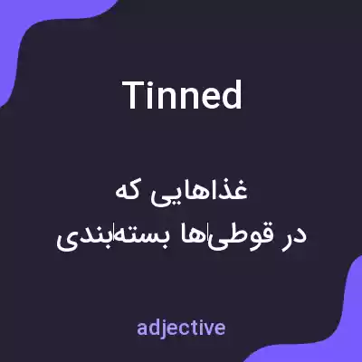 معنی tinned به فارسی معنی tinned به فارسی