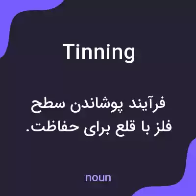 معنی tinning به فارسی معنی tinning به فارسی