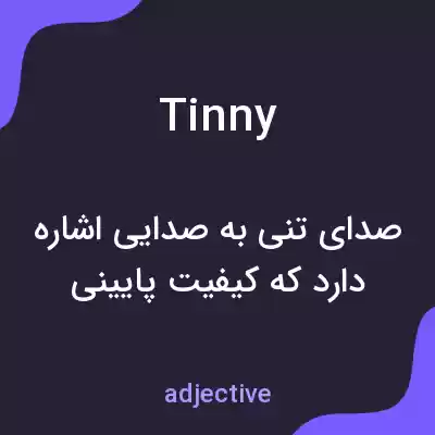 معنی tinny به فارسی معنی tinny به فارسی