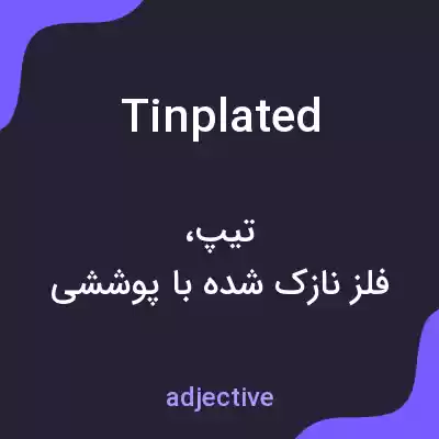 معنی tinplated به فارسی معنی tinplated به فارسی