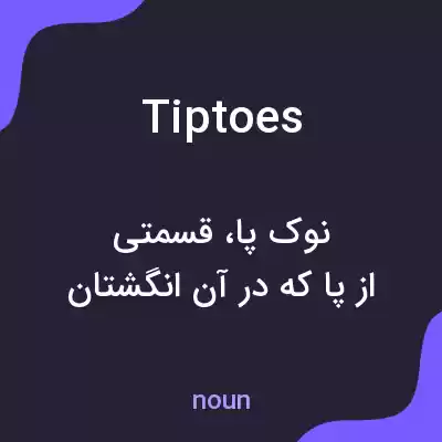 معنی tiptoes به فارسی
