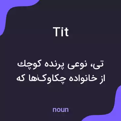 معنی tit به فارسی معنی tit به فارسی