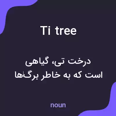 معنی ti tree به فارسی