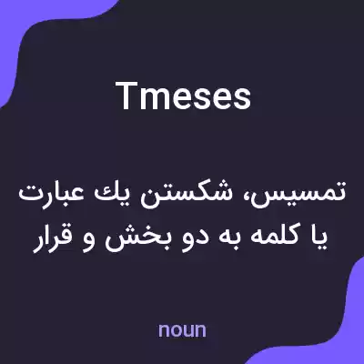 معنی tmeses به فارسی معنی tmeses به فارسی