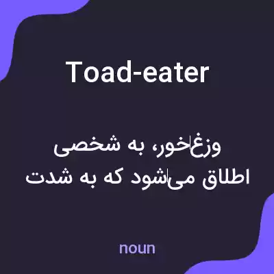 معنی toad-eater به فارسی معنی toad-eater به فارسی