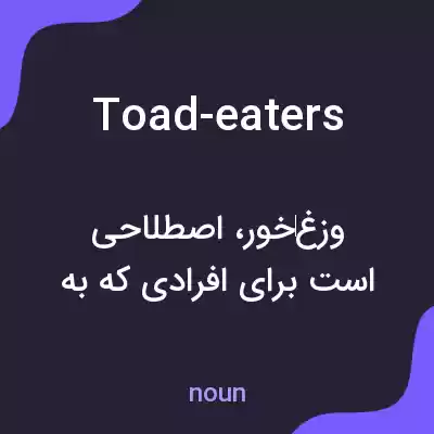 معنی toad-eaters به فارسی معنی toad-eaters به فارسی