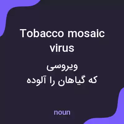 معنی tobacco mosaic virus به فارسی