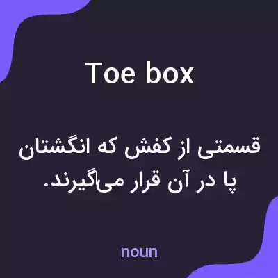 معنی toe box به فارسی معنی toe box به فارسی
