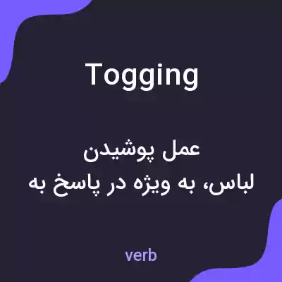 معنی togging به فارسی معنی togging به فارسی