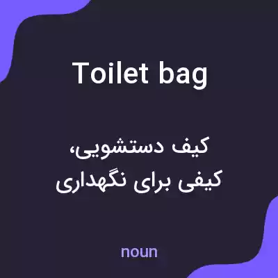 معنی toilet bag به فارسی معنی toilet bag به فارسی