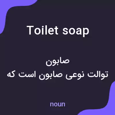 معنی toilet soap به فارسی معنی toilet soap به فارسی