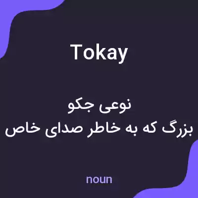 معنی tokay به فارسی معنی tokay به فارسی