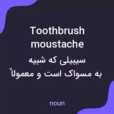 معنی toothbrush moustache به فارسی معنی toothbrush moustache به فارسی