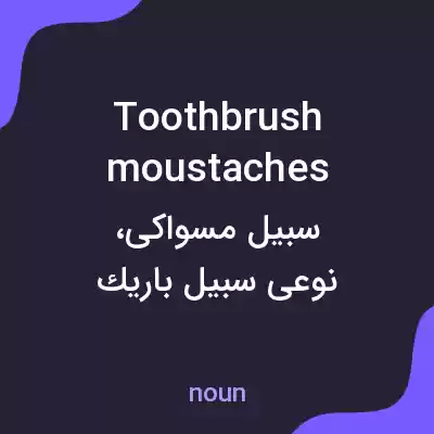 معنی toothbrush moustaches به فارسی معنی toothbrush moustaches به فارسی