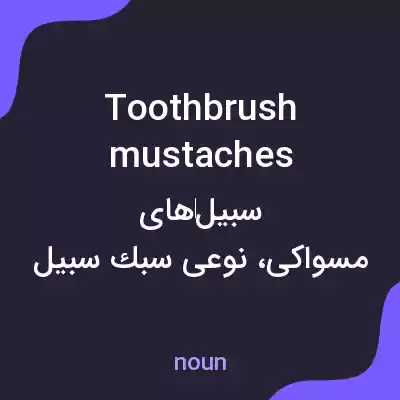 معنی toothbrush mustaches به فارسی معنی toothbrush mustaches به فارسی
