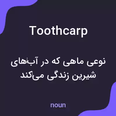 معنی toothcarp به فارسی معنی toothcarp به فارسی