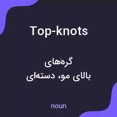 معنی top-knots به فارسی معنی top-knots به فارسی