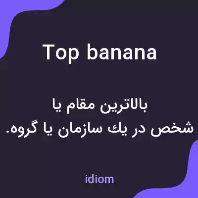 معنی top banana به فارسی