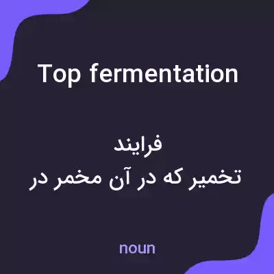 معنی top fermentation به فارسی معنی top fermentation به فارسی