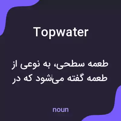 معنی topwater به فارسی