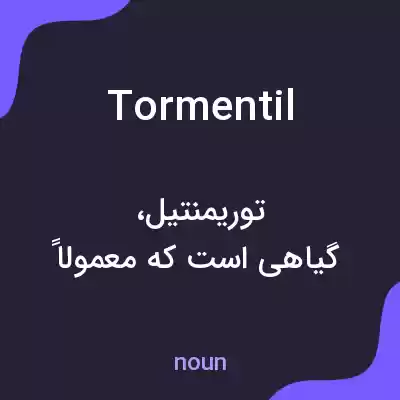 معنی tormentil به فارسی معنی tormentil به فارسی