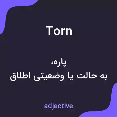 معنی torn به فارسی معنی torn به فارسی