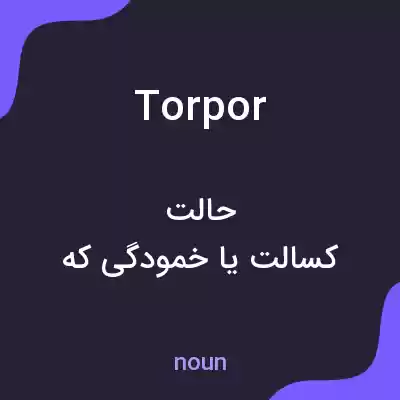 معنی torpor به فارسی