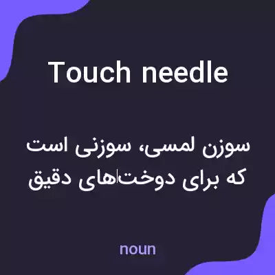 معنی touch needle به فارسی معنی touch needle به فارسی