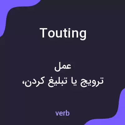 معنی touting به فارسی معنی touting به فارسی
