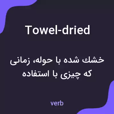 معنی towel-dried به فارسی معنی towel-dried به فارسی