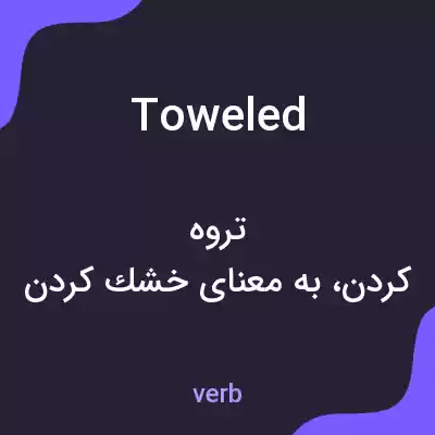 معنی toweled به فارسی معنی toweled به فارسی