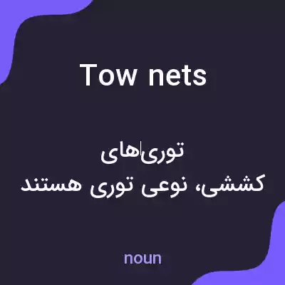 معنی tow nets به فارسی معنی tow nets به فارسی