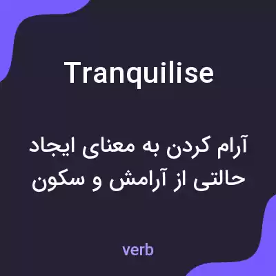 معنی tranquilise به فارسی معنی tranquilise به فارسی