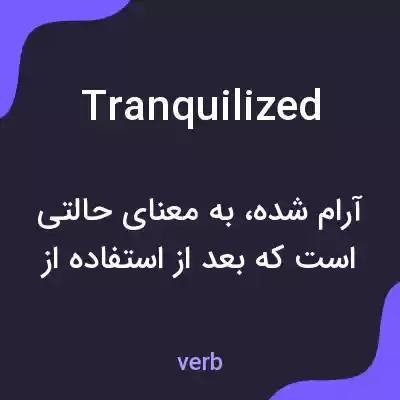 معنی tranquilized به فارسی معنی tranquilized به فارسی
