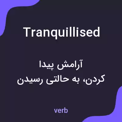 معنی tranquillised به فارسی معنی tranquillised به فارسی