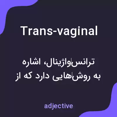 معنی trans-vaginal به فارسی معنی trans-vaginal به فارسی