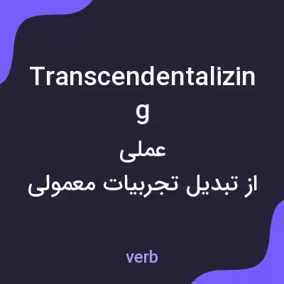معنی transcendentalizing به فارسی