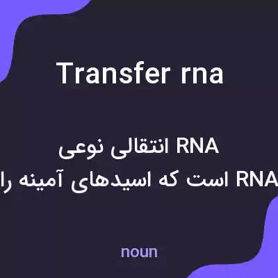 معنی transfer rna به فارسی معنی transfer rna به فارسی