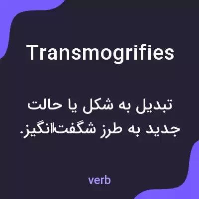 معنی transmogrifies به فارسی معنی transmogrifies به فارسی