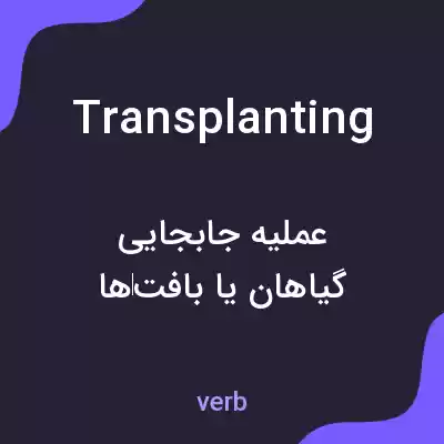 معنی transplanting به فارسی معنی transplanting به فارسی