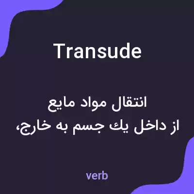 معنی transude به فارسی معنی transude به فارسی