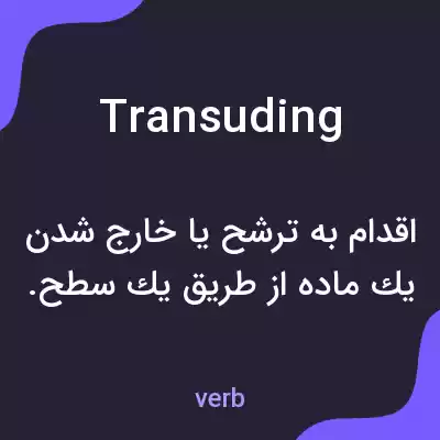 معنی transuding به فارسی معنی transuding به فارسی
