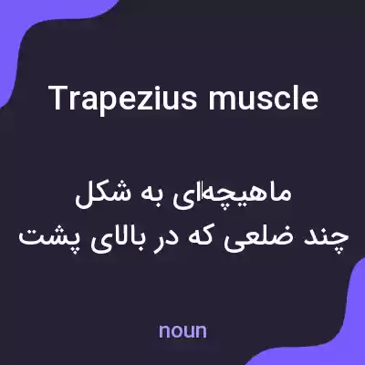 معنی trapezius muscle به فارسی